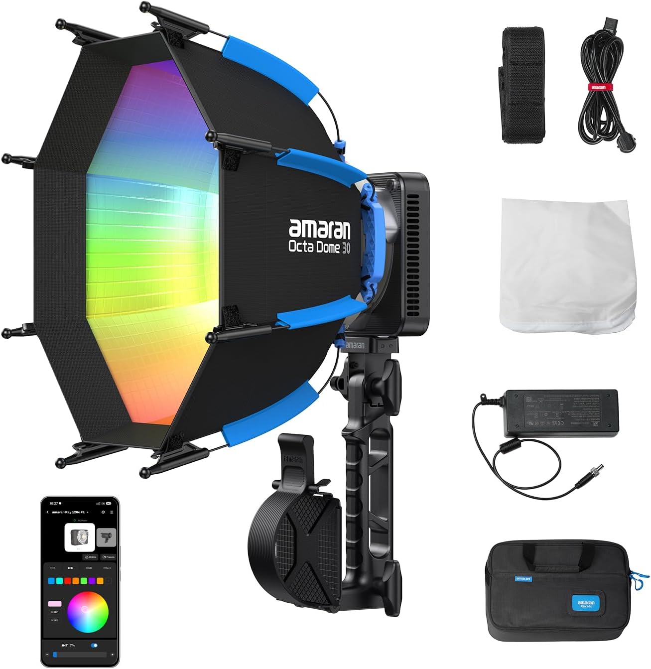 Photography Lighting Mount - 120W RGB LED Video Light, Portable