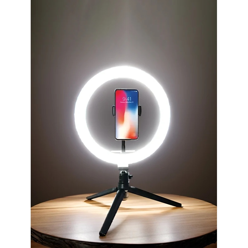Photography Lighting Patterns - Desiontal 26cm Ring Light with Tripod