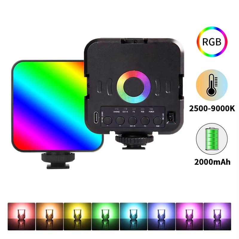 Photography Lighting Mount - Portable Mini RGB Video Light Photography