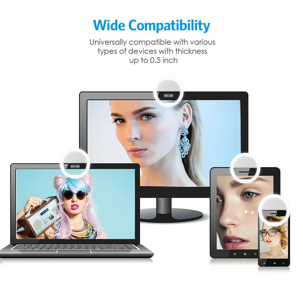 Rechargeable Clip On Selfie Ri - Photography Lighting Product ulasan dan harga