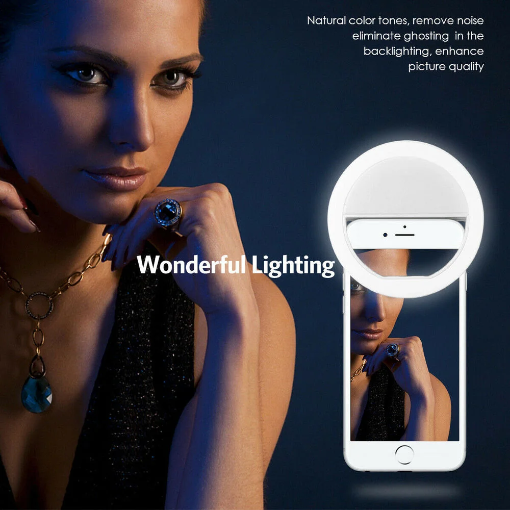 Rechargeable Clip On Selfie Ri - Photography Lighting Product ulasan dan harga