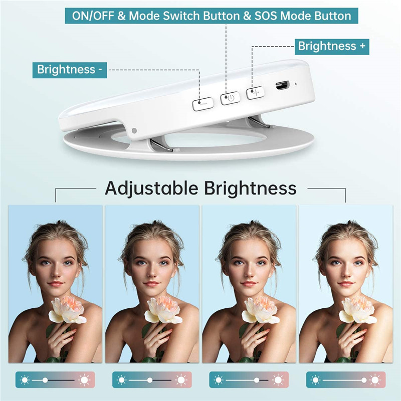 Portable LED Clip Ring Light 4 - Photography Lighting Overhead ulasan dan harga