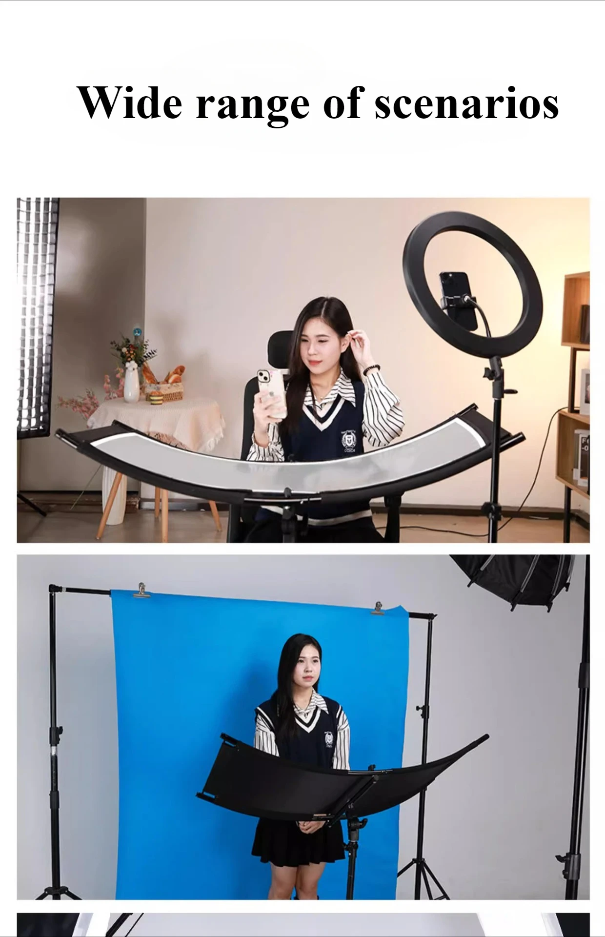 4-Color Cloth U-Type Reflector - Photography Lighting Type ulasan dan harga