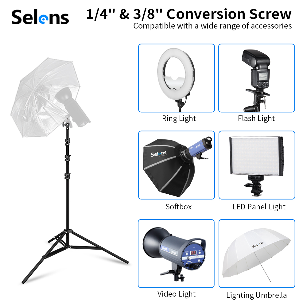 Selens 2.2~3.95m Air-Cushion L - Photography Lighting Mount ulasan dan harga