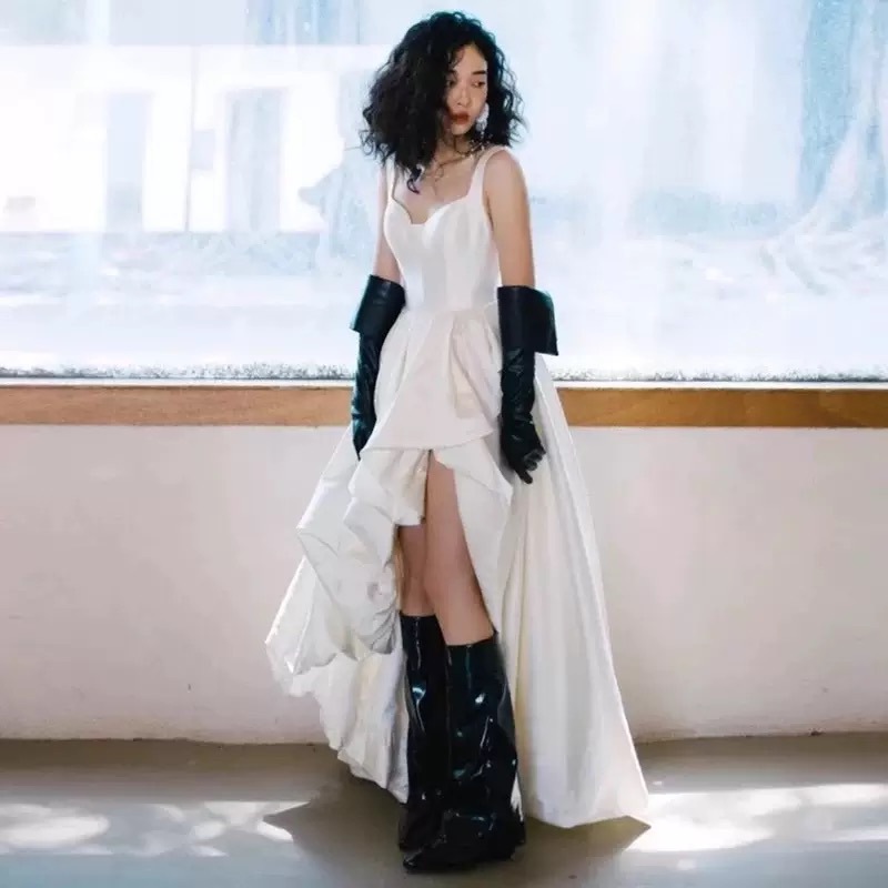 Strap Short Skirt Wedding Dres - Photography Natural Lighting Basics ulasan dan harga