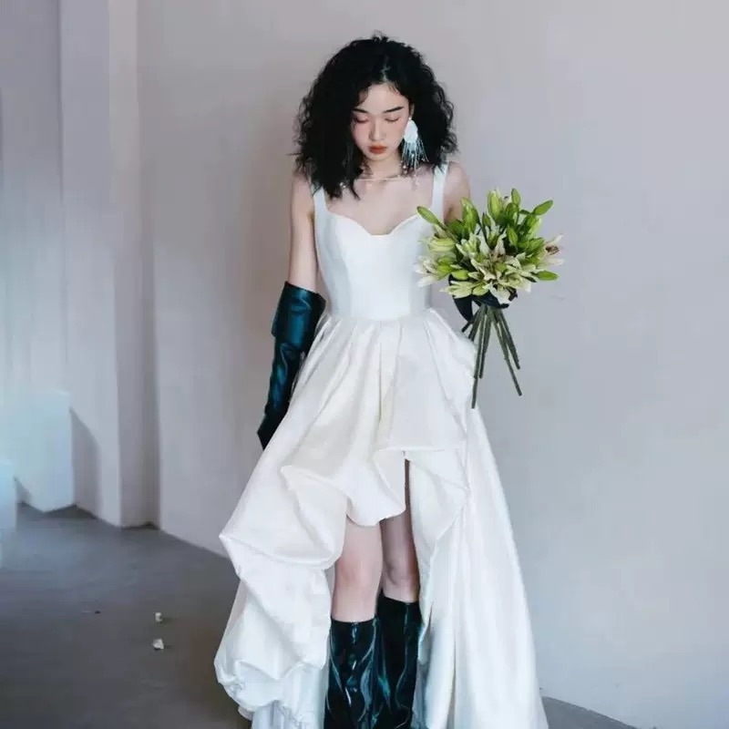 Strap Short Skirt Wedding Dres - Photography Natural Lighting Basics ulasan dan harga