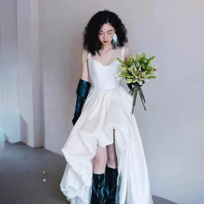 Strap Short Skirt Wedding Dres - Photography Natural Lighting Basics ulasan dan harga