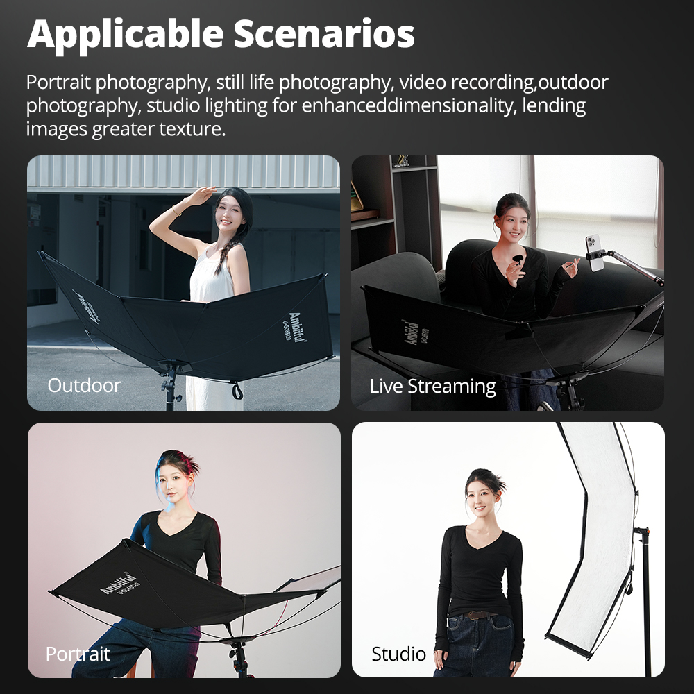 AMBITFUL 3in1 U-Type Light Dif - Photography Lighting Type ulasan dan harga