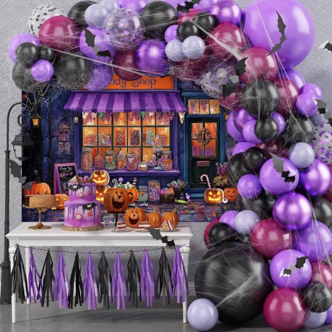Purple Halloween Shop Theme Pa - Photography Lighting For Food ulasan dan harga