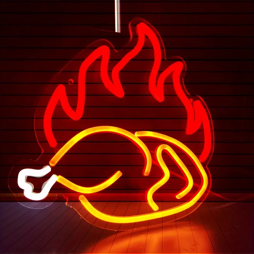 Roasted Chicken Neon Light Sig - Photography Lighting For Food ulasan dan harga