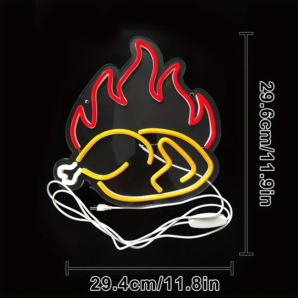Roasted Chicken Neon Light Sig - Photography Lighting For Food ulasan dan harga