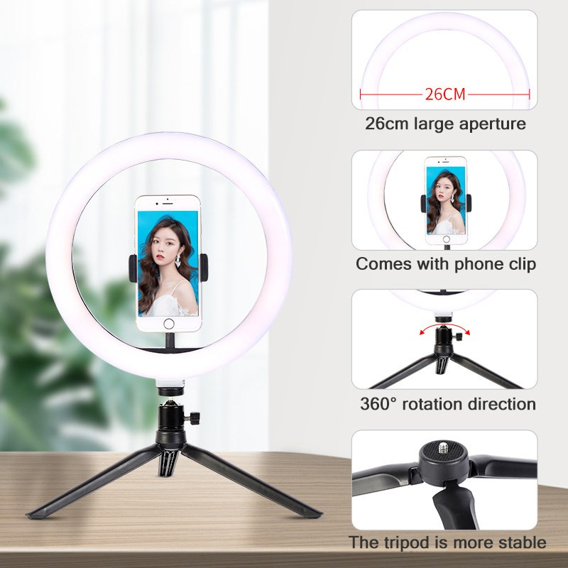 26cm 10 inch Led Ring Selfie L - Photography Lighting Tent ulasan dan harga
