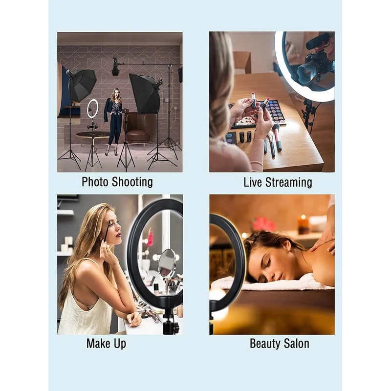 Desiontal 26cm Ring Light with - Photography Lighting Patterns ulasan dan harga