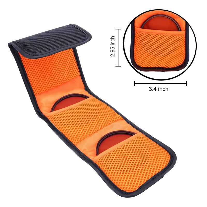 3 Pockets Bag Lens Filter Pouc - Photography Lighting Equipment Bags ulasan dan harga