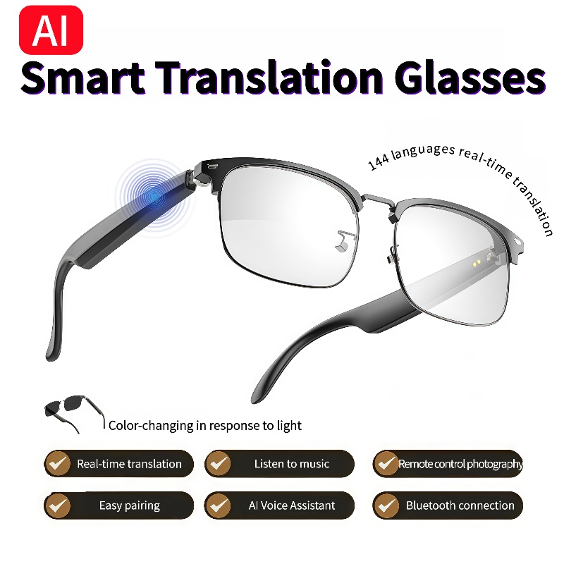 GS13 AI Smart Glasses Color-Ch - Photography Lighting Ai ulasan dan harga