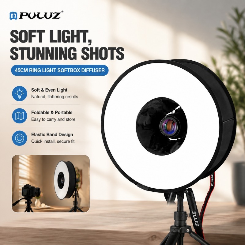 Foldable 45cm Ring‑flash Soft‑ - Photography Lighting Type ulasan dan harga