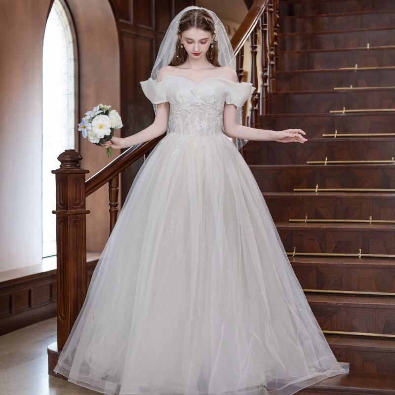 One Shoulder Light Wedding Dre - Photography Natural Lighting Basics ulasan dan harga