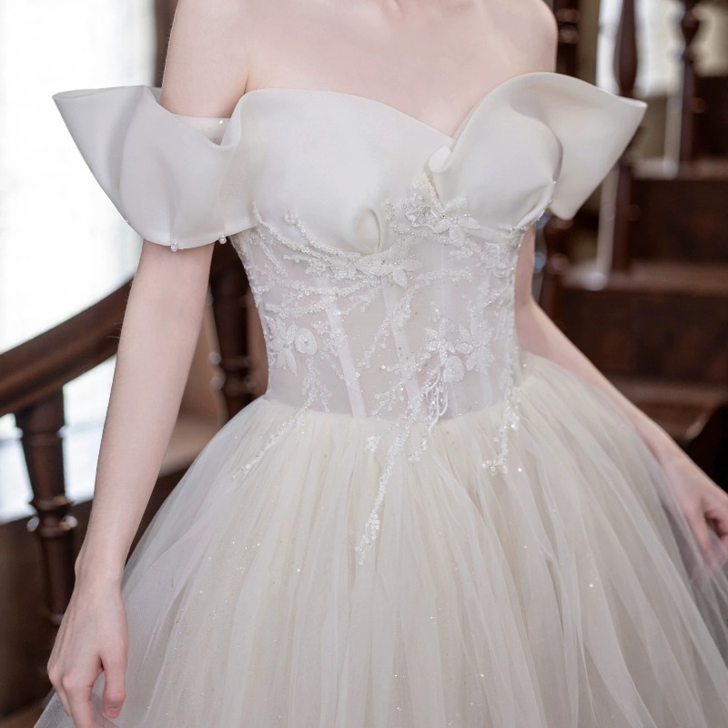 One Shoulder Light Wedding Dre - Photography Natural Lighting Basics ulasan dan harga