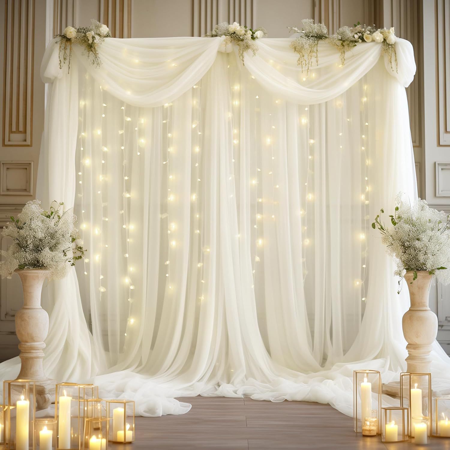 1 Pack Wedding Tulle Backdrop  - Photography Video Lighting Kit ulasan dan harga