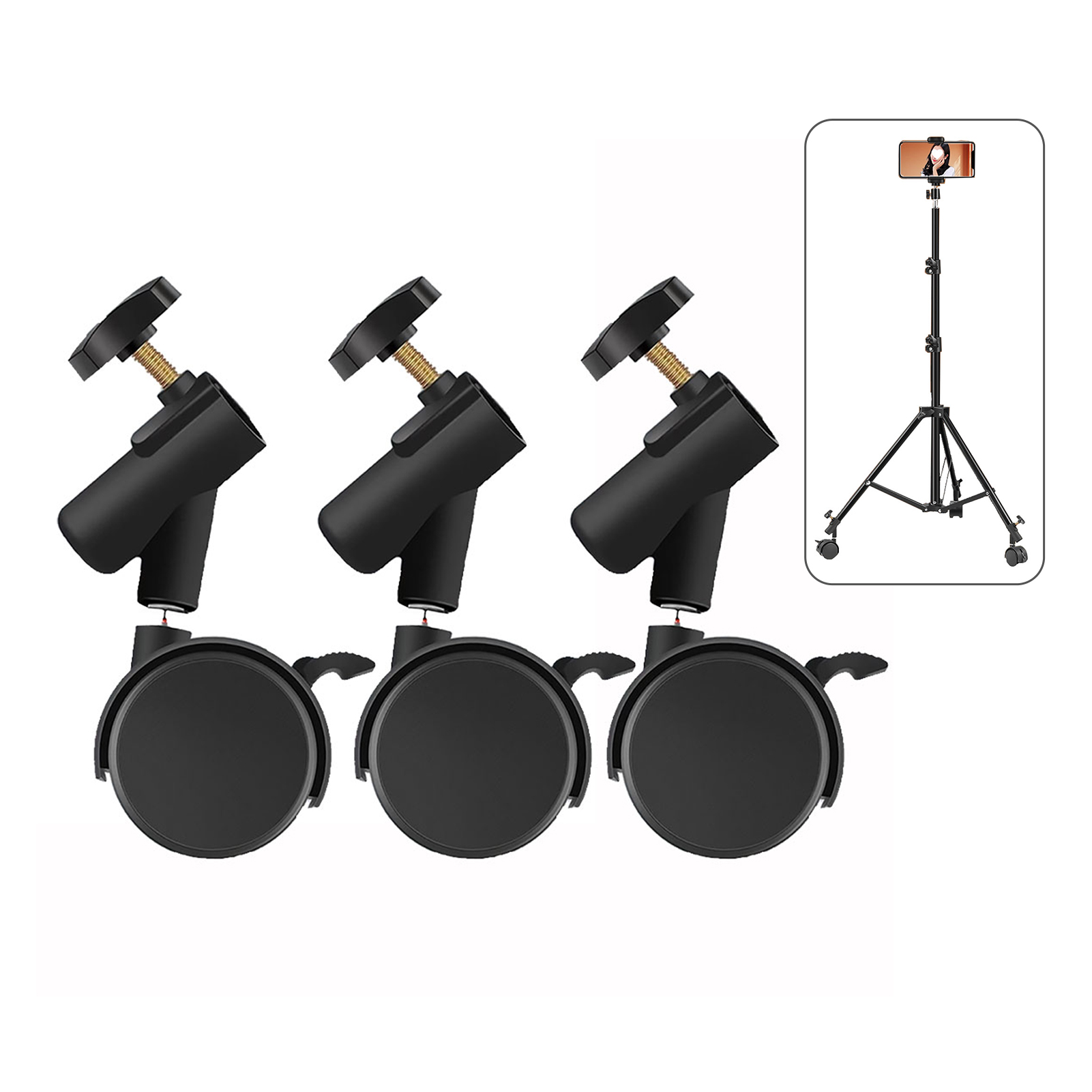 3pcs/set Flexible  Casters Whe - Photography Video Lighting Kit ulasan dan harga