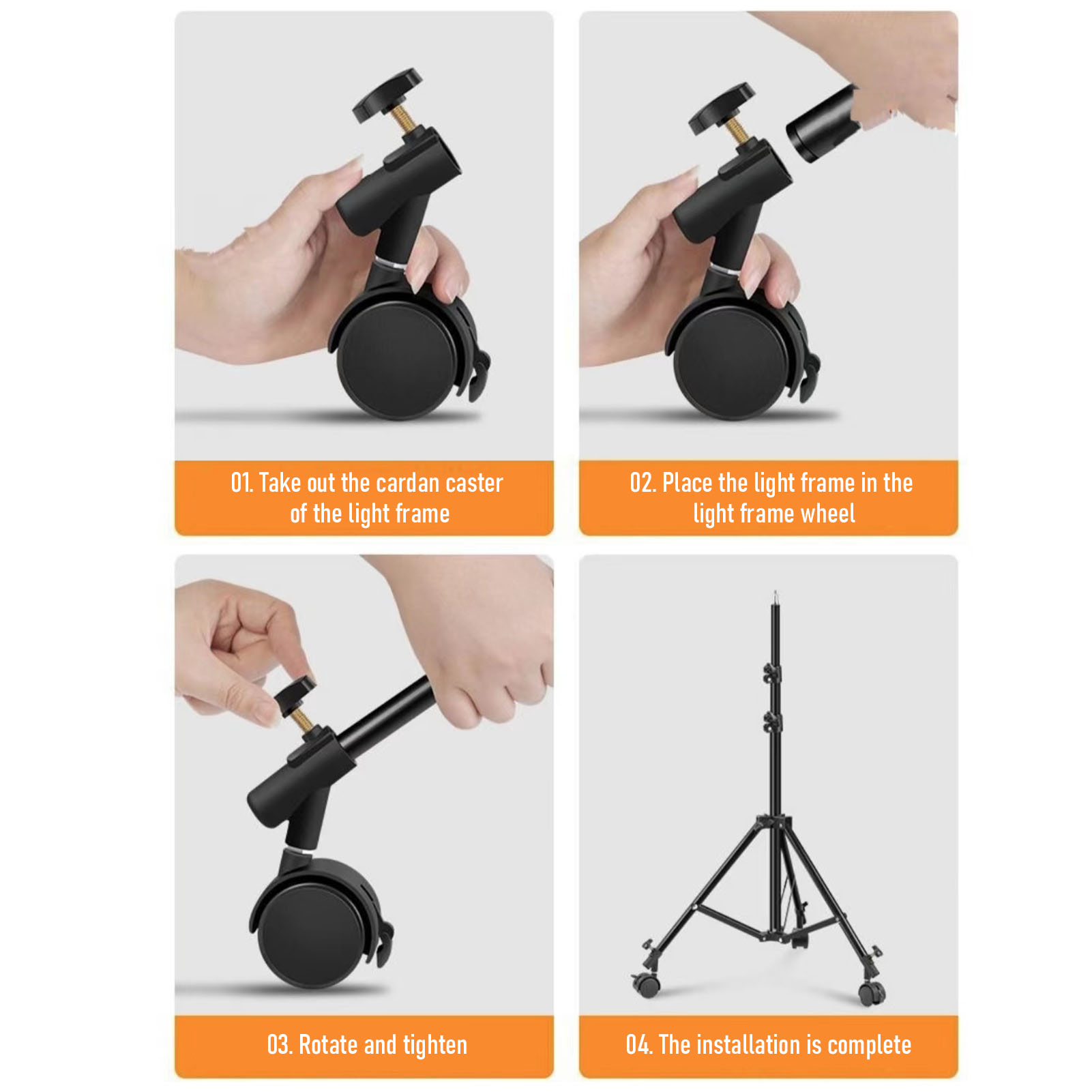 3pcs/set Flexible  Casters Whe - Photography Video Lighting Kit ulasan dan harga