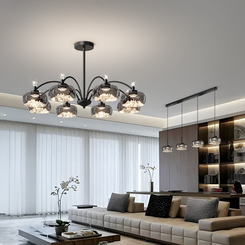 Modern Glass Led Chandelier fo - Photography Lighting For Food ulasan dan harga