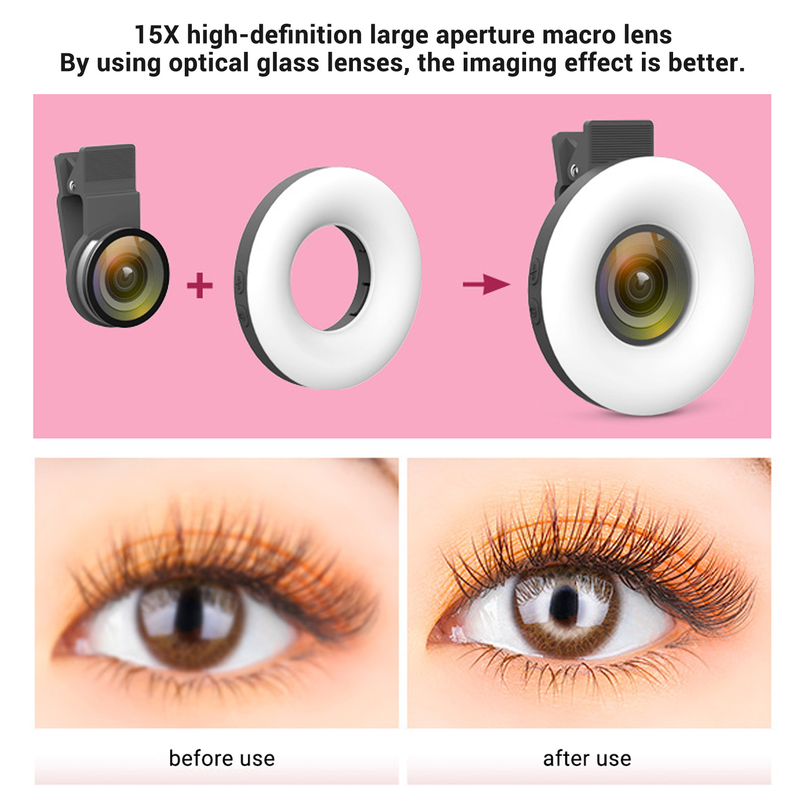 Phone LED  Light 15X Macro Len - Macro Photography Led Lighting ulasan dan harga